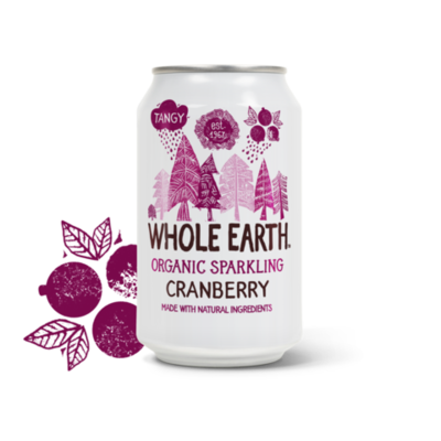 WHOLE EARTH ORGANIC SPARKLING CRANBERRY DRINK 330ml