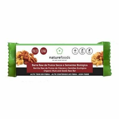 6 x NATUREFOODS ORGANIC NUTS AND SEEDS BAR 30g