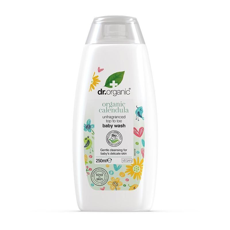 GEL BANHO E CHAMPÔ CALÊNDULA BIO PARA BEBÉ DR ORGANIC 250ml