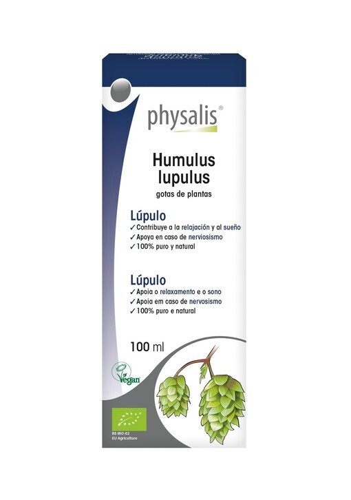 PHYSALIS ORGANIC HOP (Humulus lupulus) DROPS 100ml