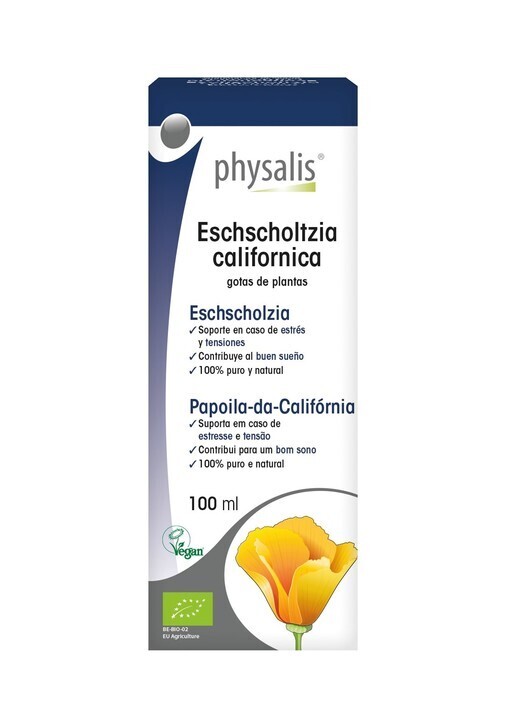 PHYSALIS ORGANIC CALIFORNIA POPPY (Eschscholtzia californica) DROPS 100ml
