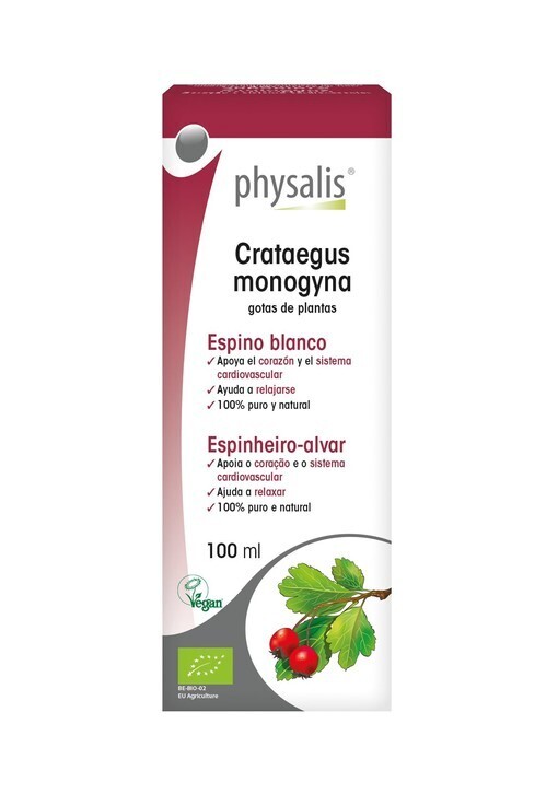 PHYSALIS ORGANIC HAWTHORN (Crataegus monogyna) DROPS 100ml