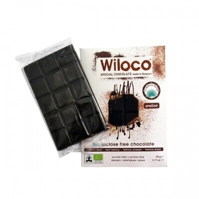 WILOCO ORGANIC PRALINE BLACK CHOCOLATE 90g