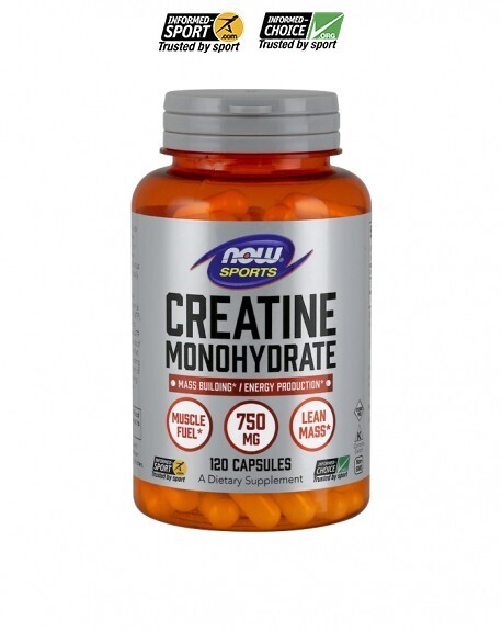 NOW MONOHYDRATE CREATINE 750mg 120 VCaps