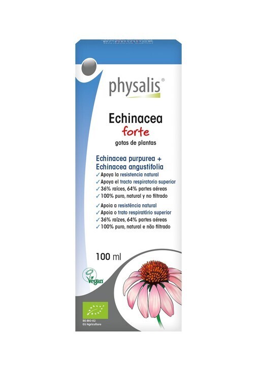 PHYSALIS ORGANIC ECHINACEA (E. purpurea + E. angustifolia) FORTE DROPS 100ml