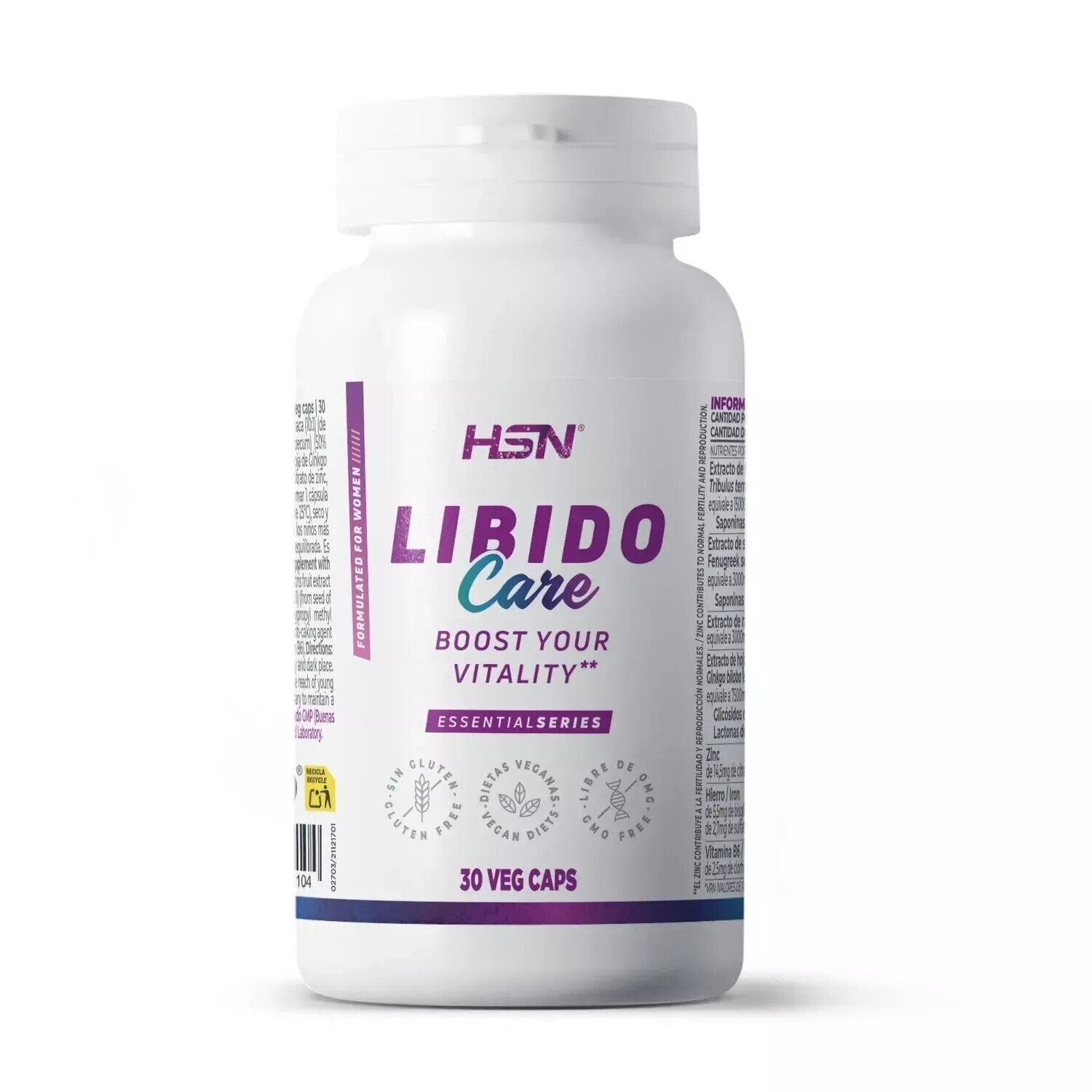 HSN LIBIDO CARE WOMEN 30/120 VCaps, Quantity: 30 capsules