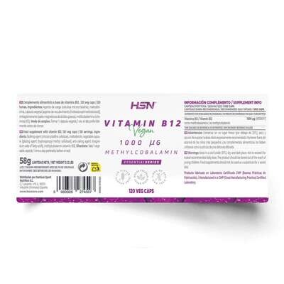 VITAMINA B12 (METILCOBALAMINA) 1000µg HSN 120 VCaps