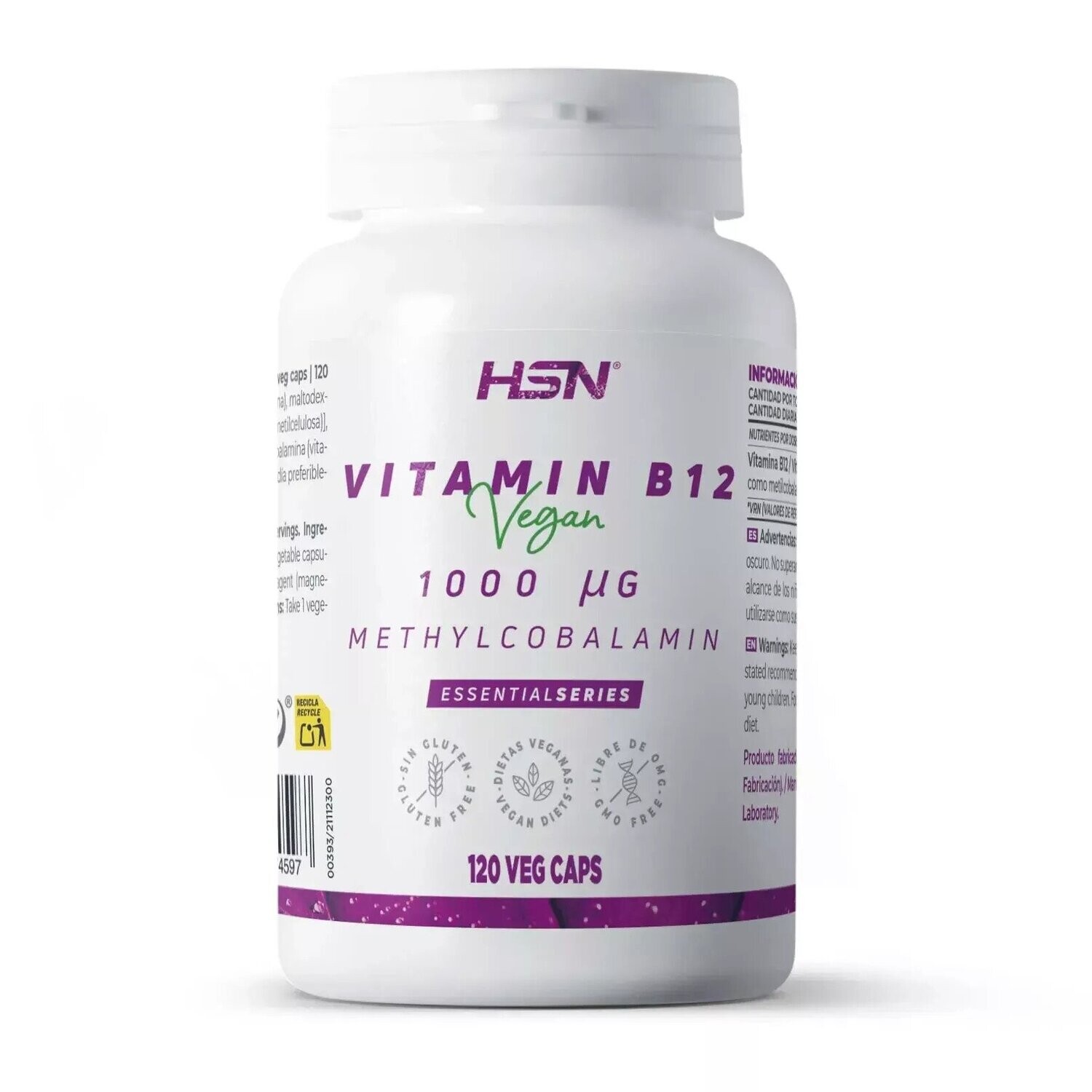 HSN VITAMIN B12 (METHYLCOBALAMIN) 1000µg 120 VCaps