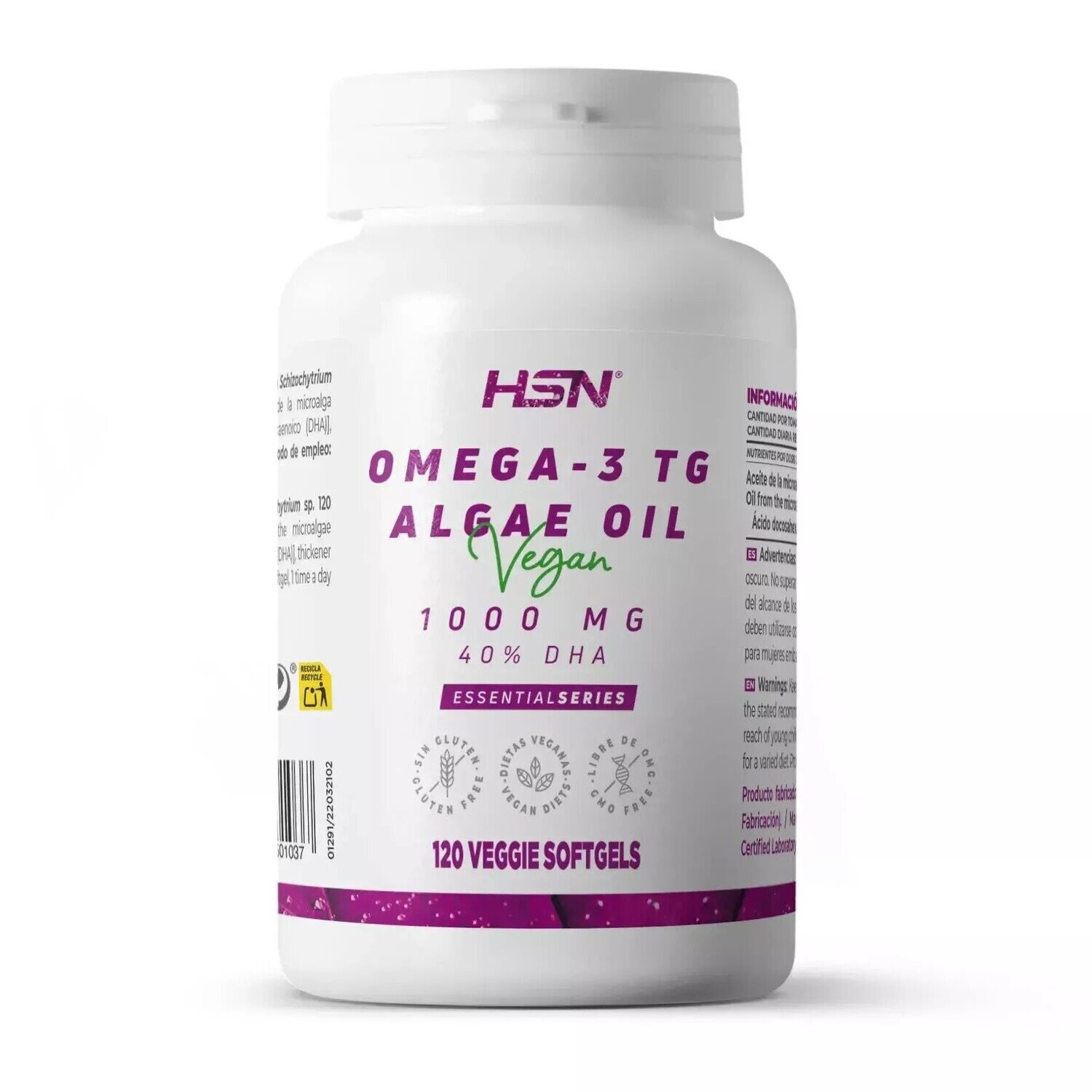 HSN OMEGA 3 1000µg 40% DHA 120 VSoftgels