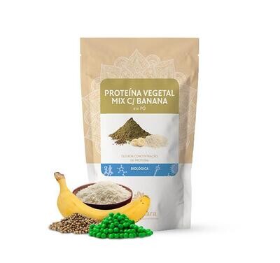 BIOSAMARA ORGANIC PLANT PROTEIN MIX POWDER WITH BANANA 125g/1kg