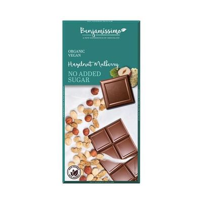BENJAMISSIMO ORGANIC HAZELNUT MULBERRY CHOCOLATE 60g