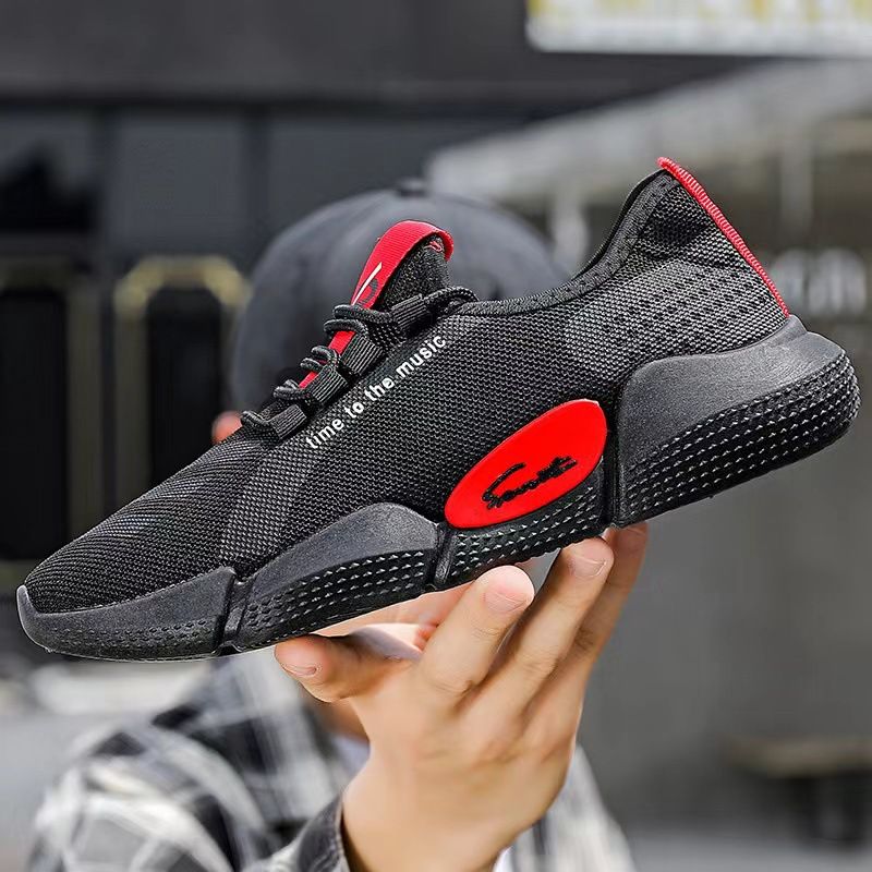 MESH CASUAL SPORTS SHOES, Size: 39, Color: Black duck egg