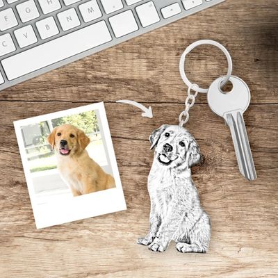 PET STAINLESS STEEL KEYCHAIN