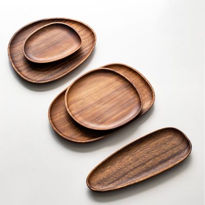 SOLID WALNUT WOOD TRAY PLATE