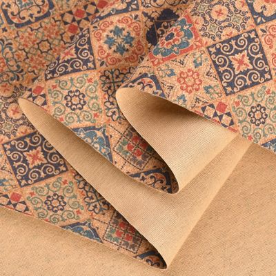 STAMPED CORK ECOLOGICAL FABRIC. 30 PATTERNS TO CHOOSE. PRICE PER METER