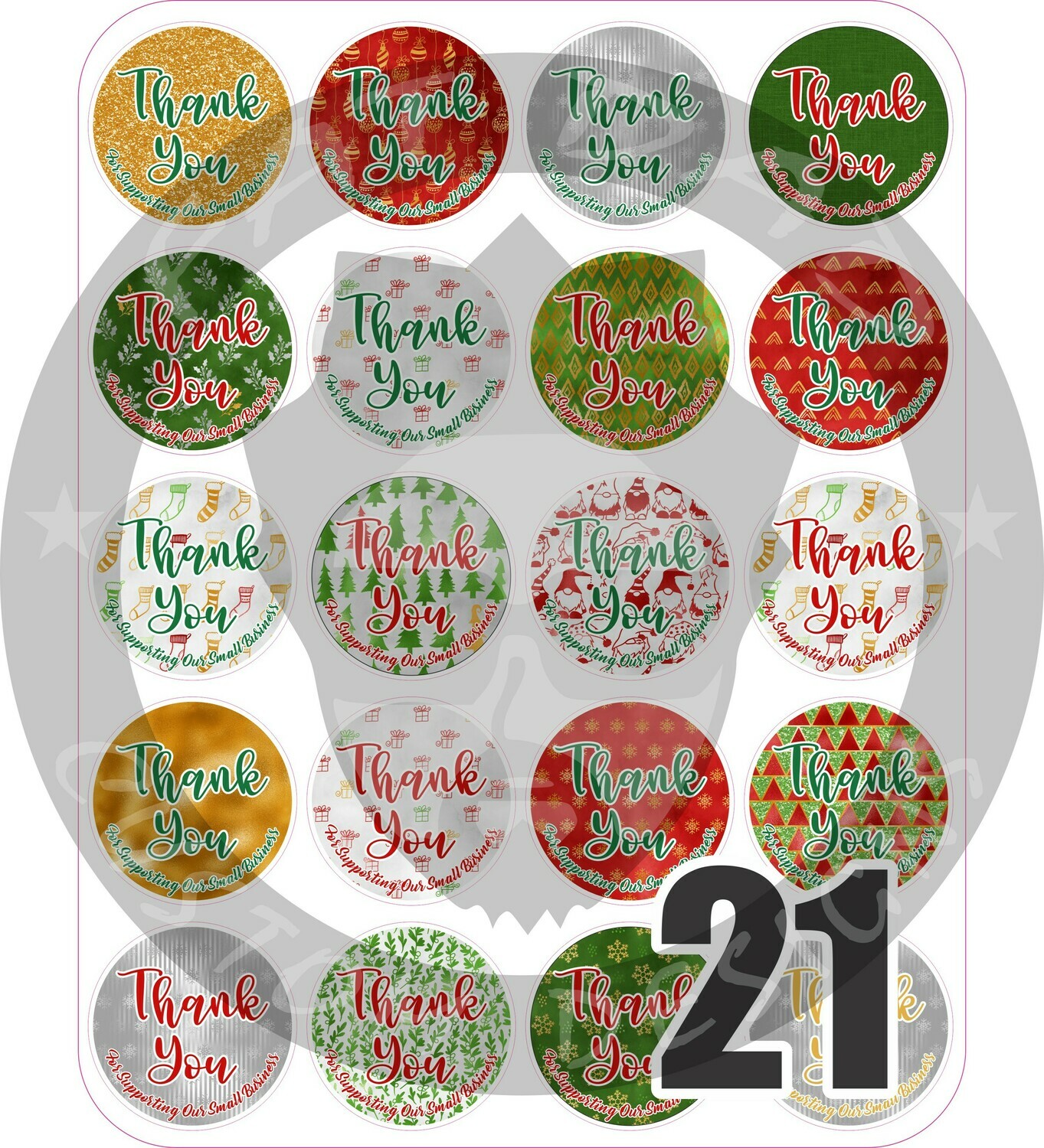 Holiday Thank You Stickers