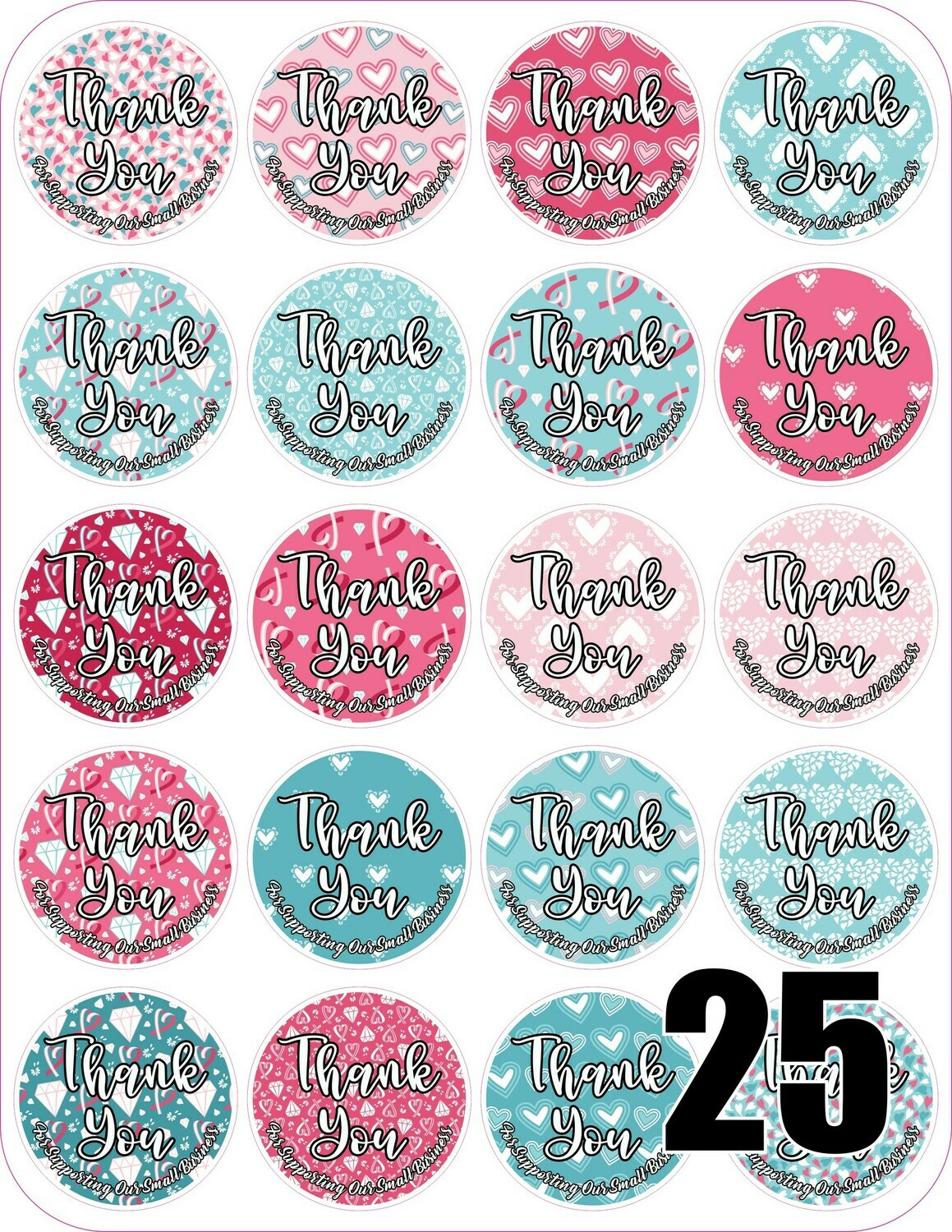 Valentine&#39;s Day Thank You Stickers