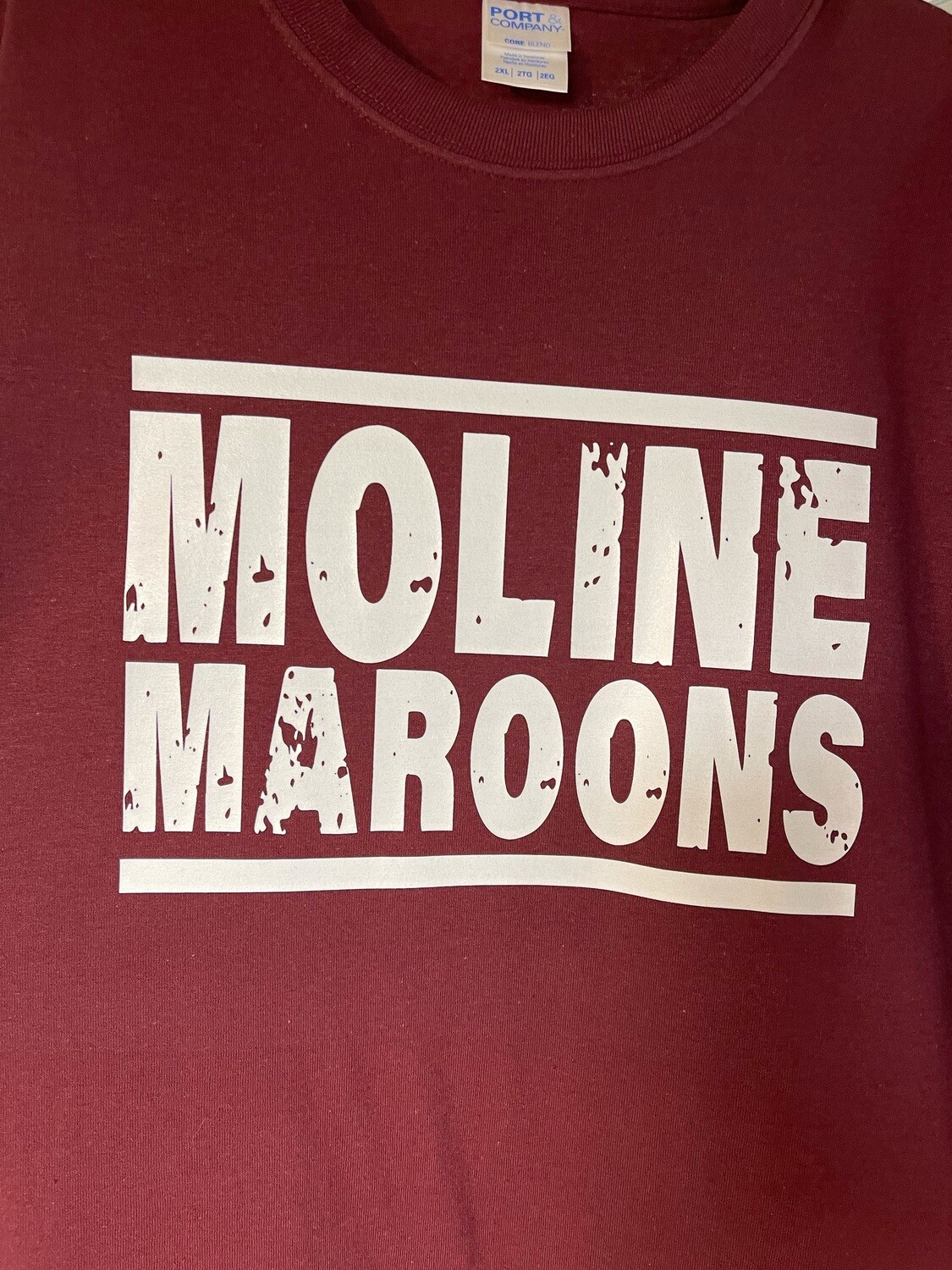 Moline Maroons Distressed T-Shirt