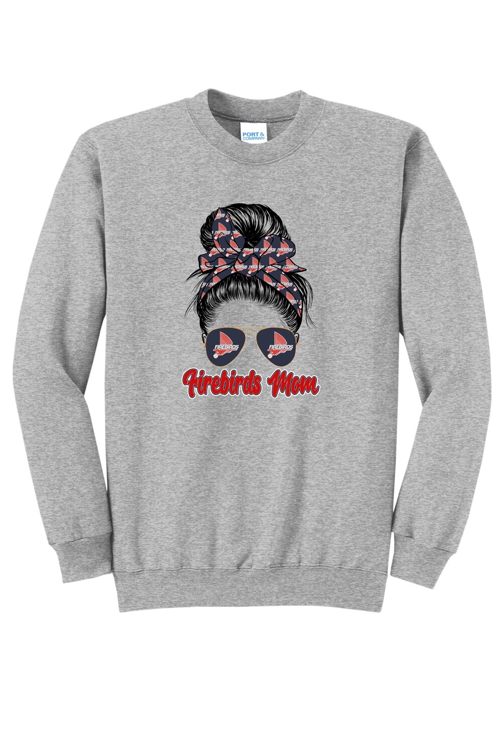 Firebirds Messy Bun Crewneck