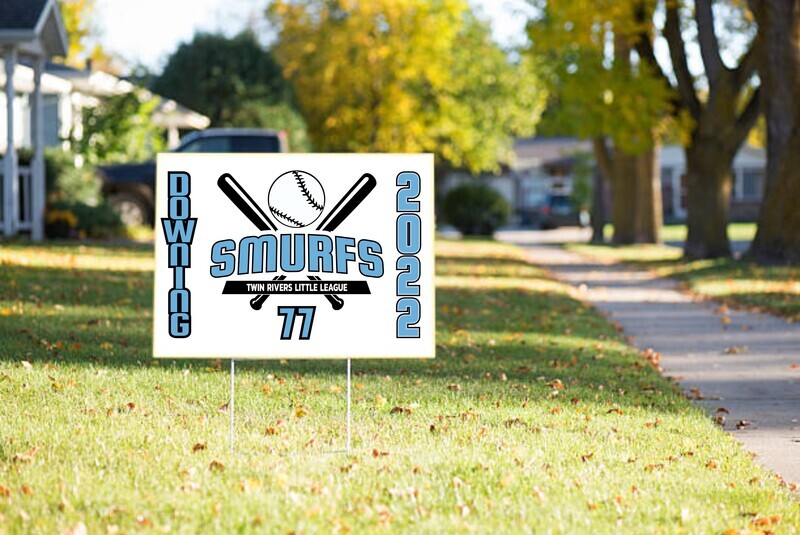 Smurfs Yard Sign
