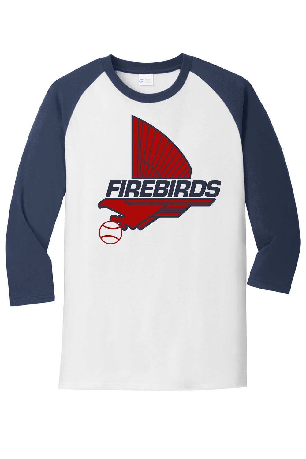 Firebirds Logo 3/4 sleeve Raglan Shirt