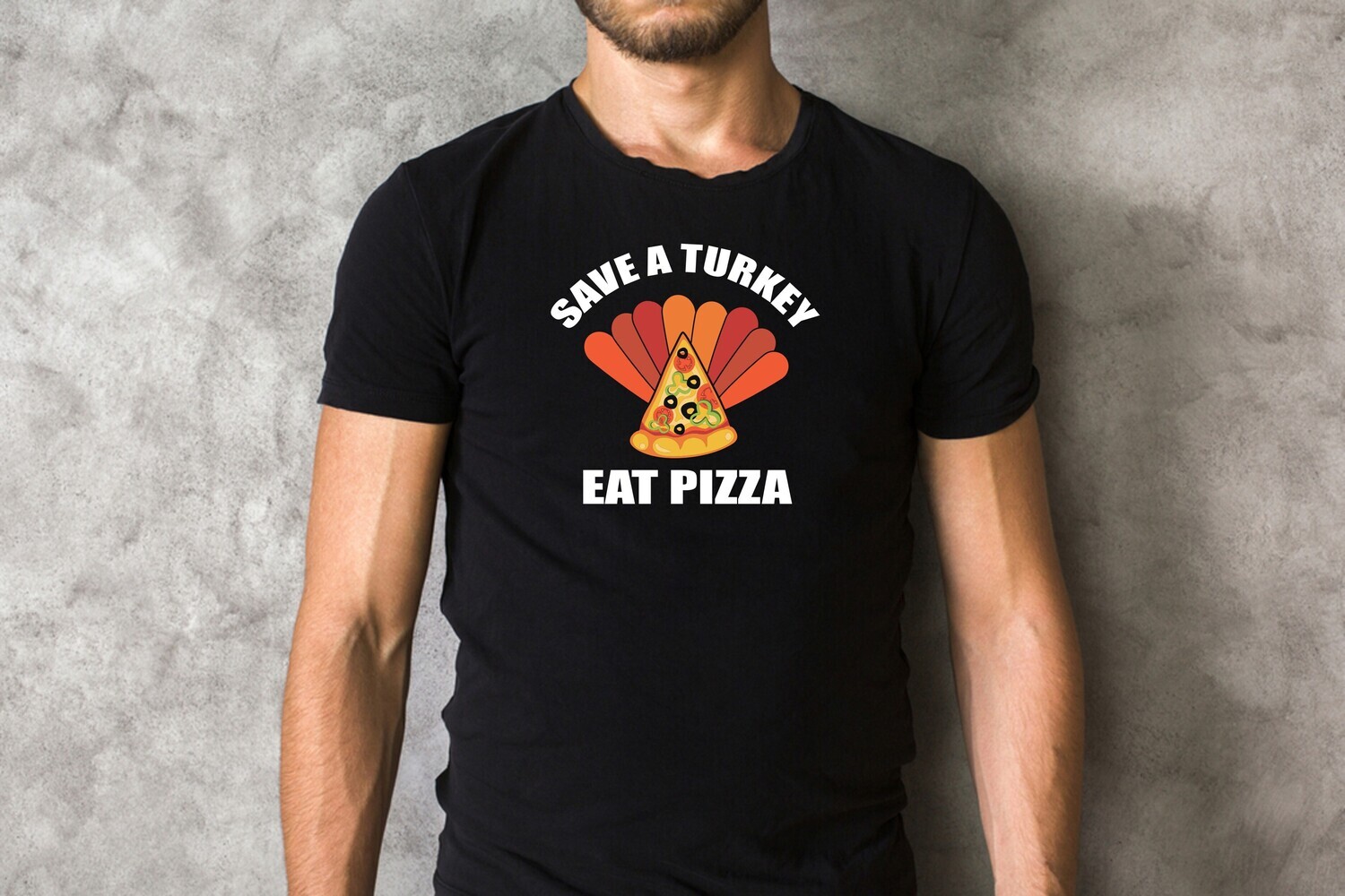 Save A Turkey Eat Pizza DTF Transfer