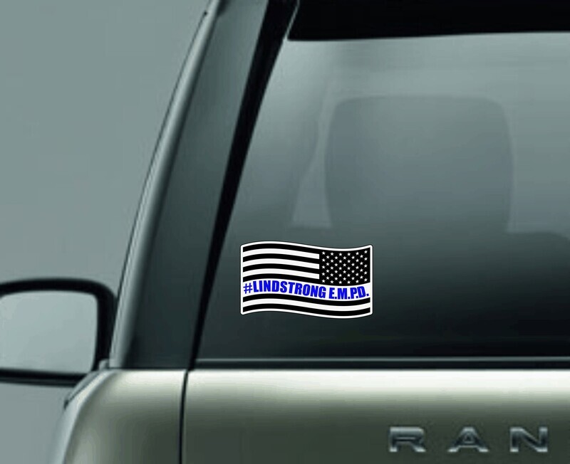 Lindstrong Wavy Right Flag Decal