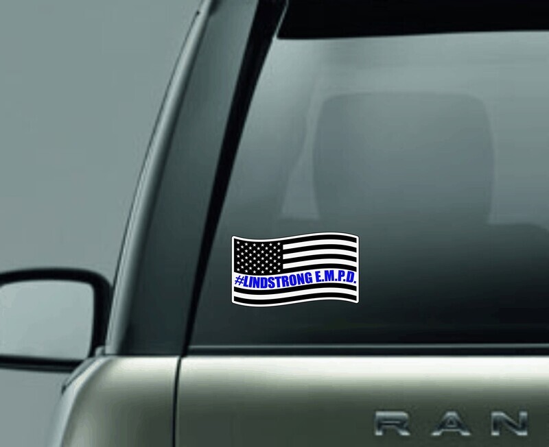 Lindstrong Wavy Left Flag Decal