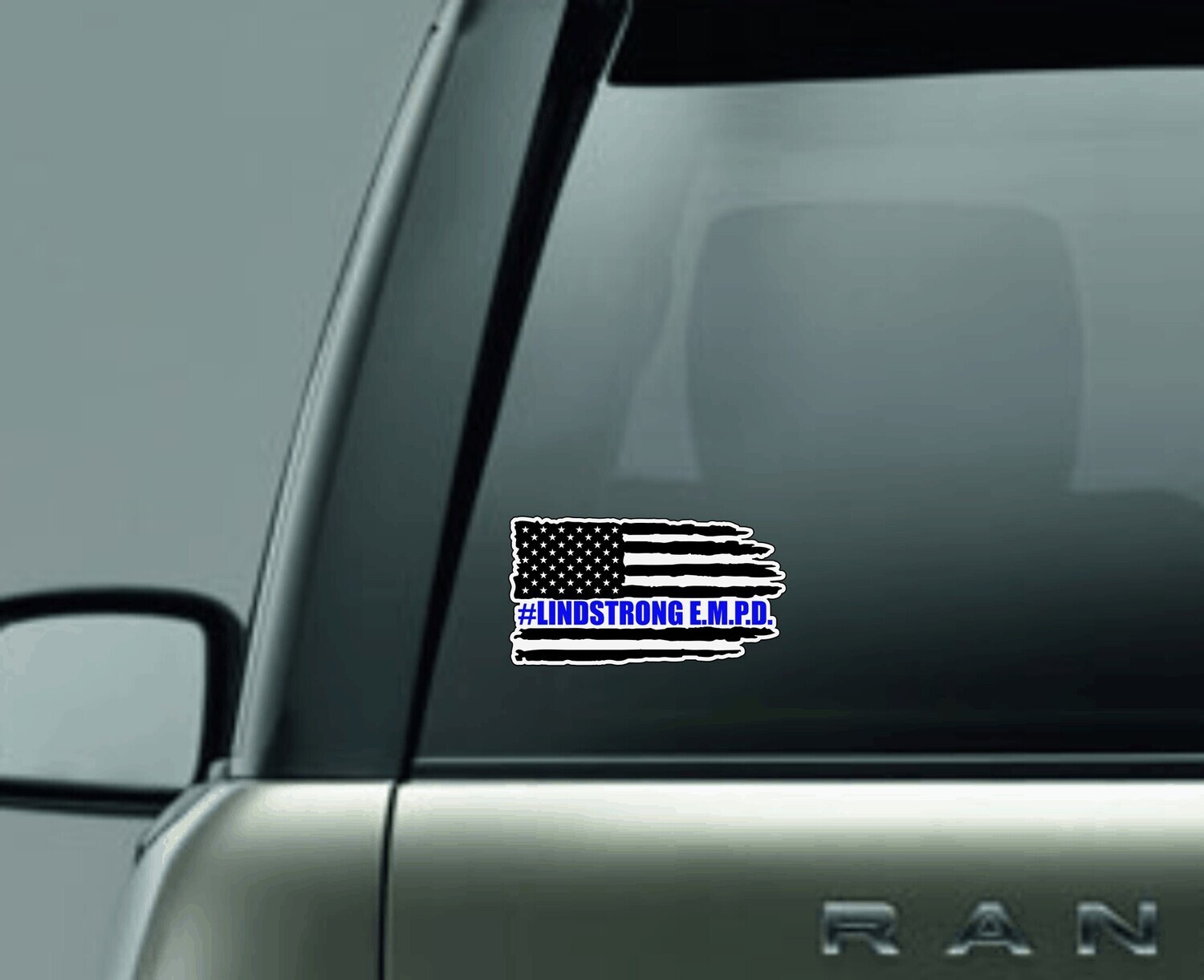 Lindstrong Left Distressed Flag Decal