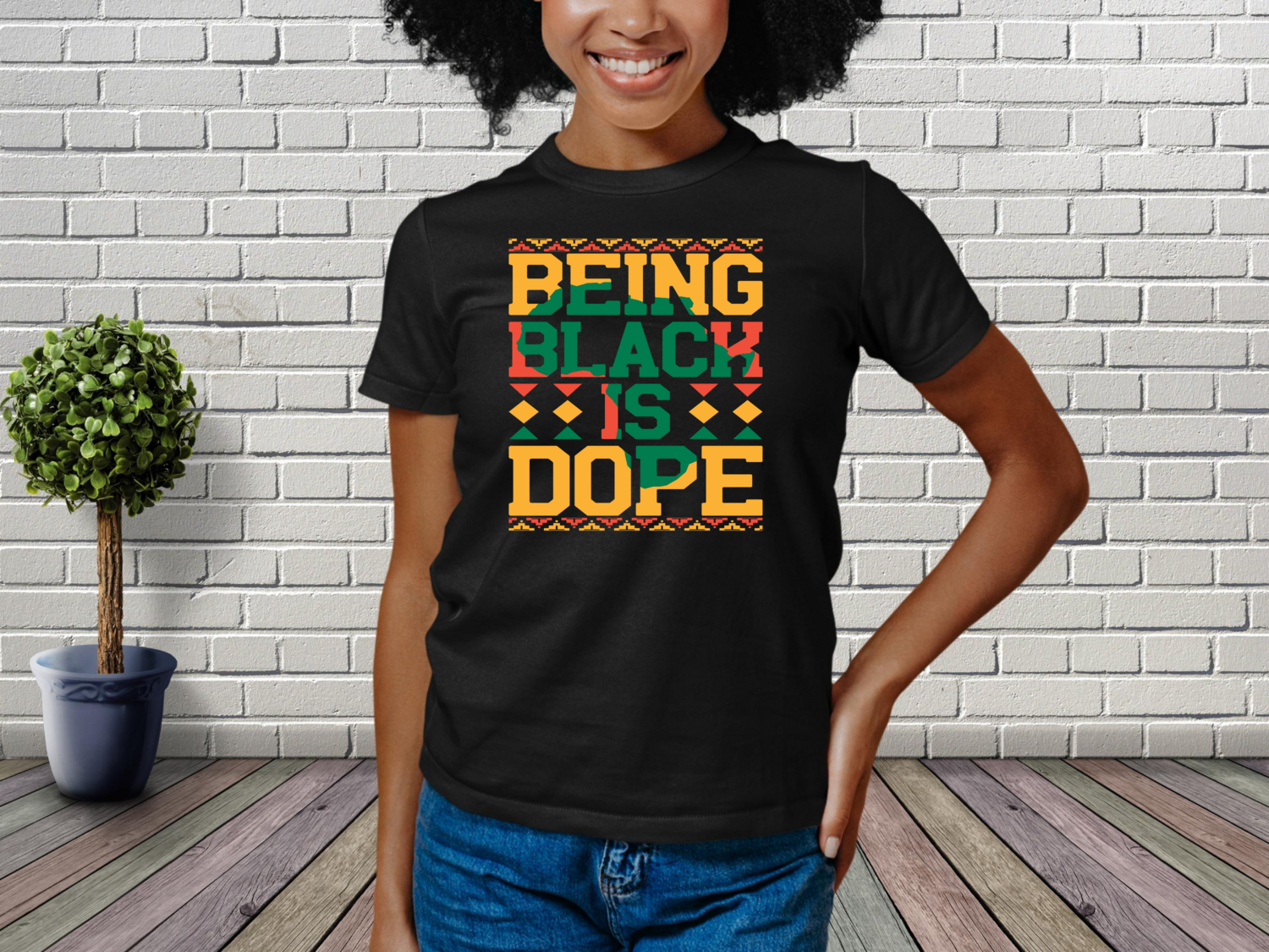 Being Black Is Dope DTF Transfer