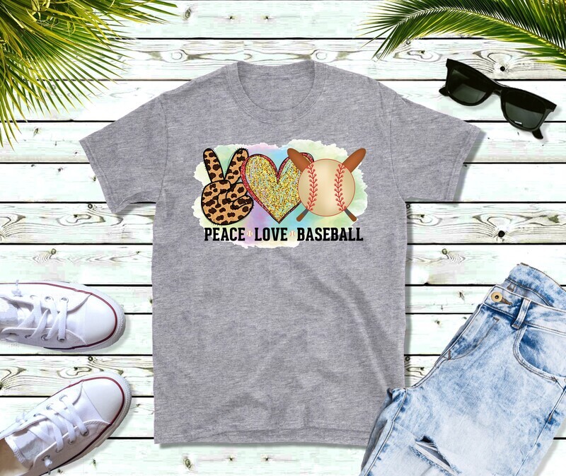 Peace Love Baseball Transfer