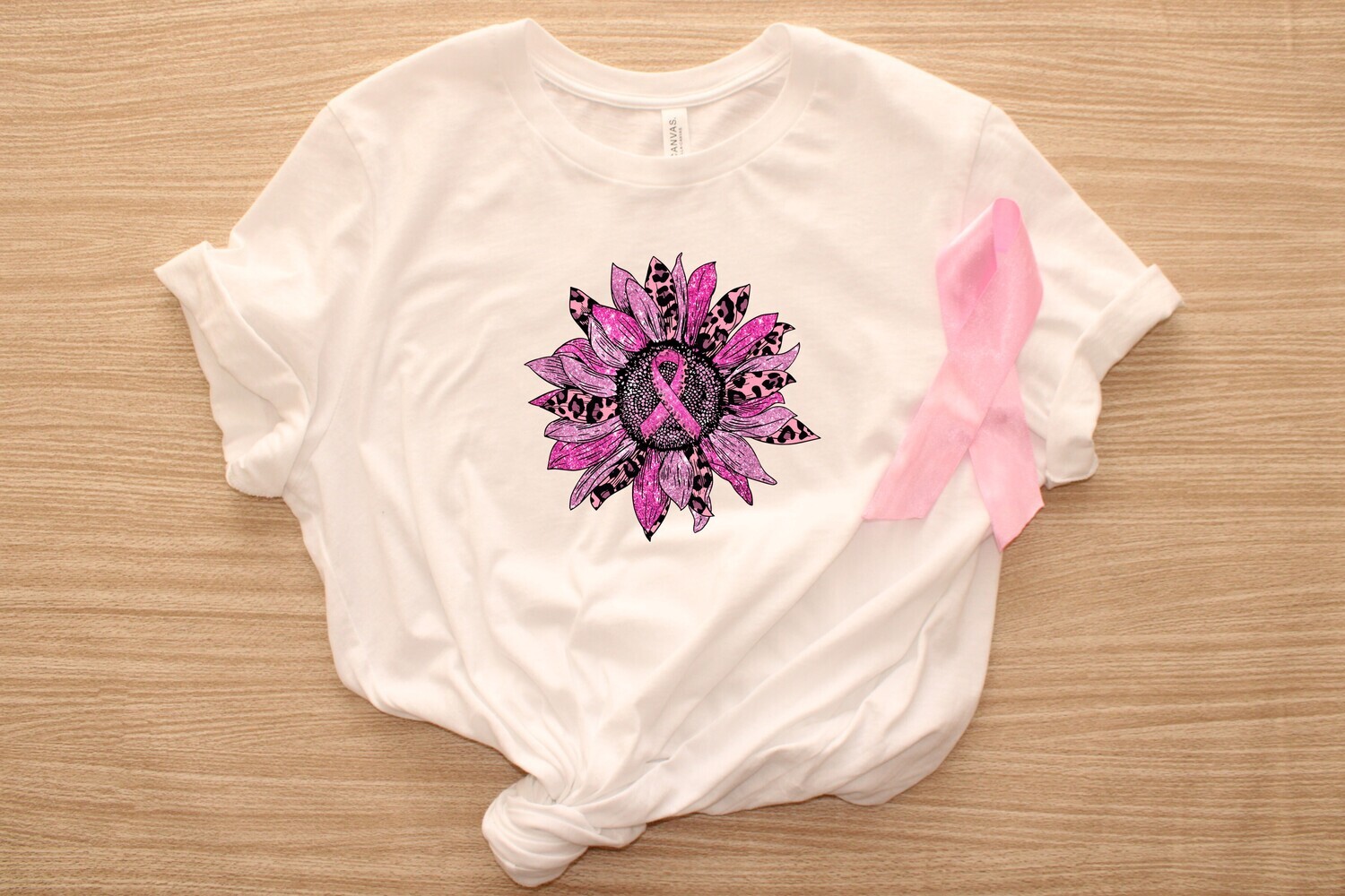 Breast Cancer Awareness Sunflower DTF Transfer
