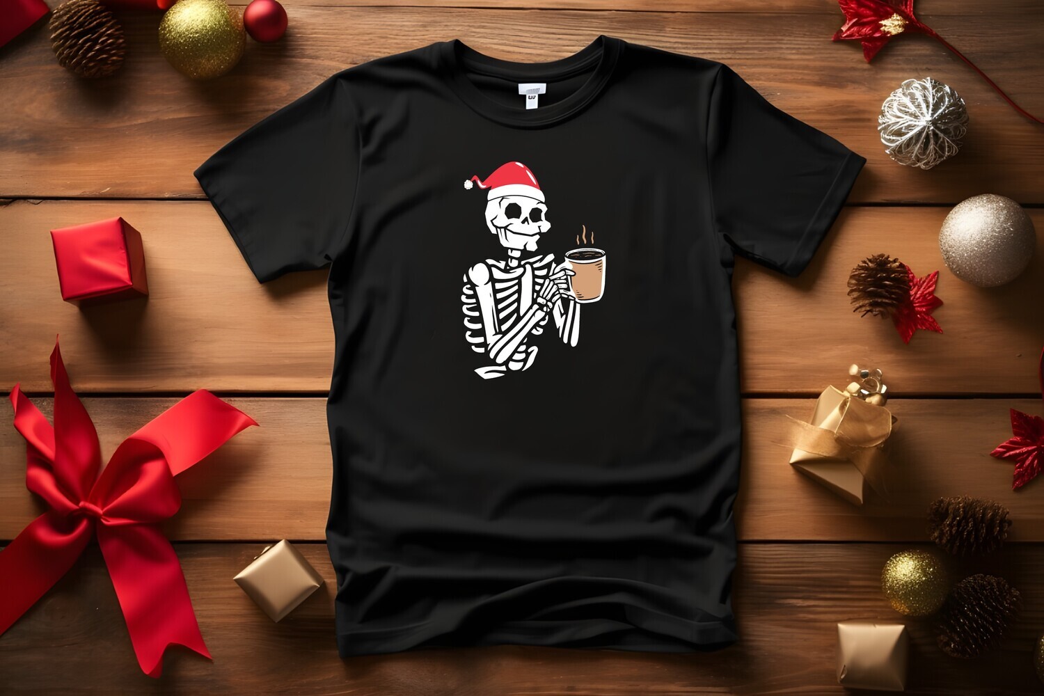 Christmas Coffee Skeleton DTF Transfer
