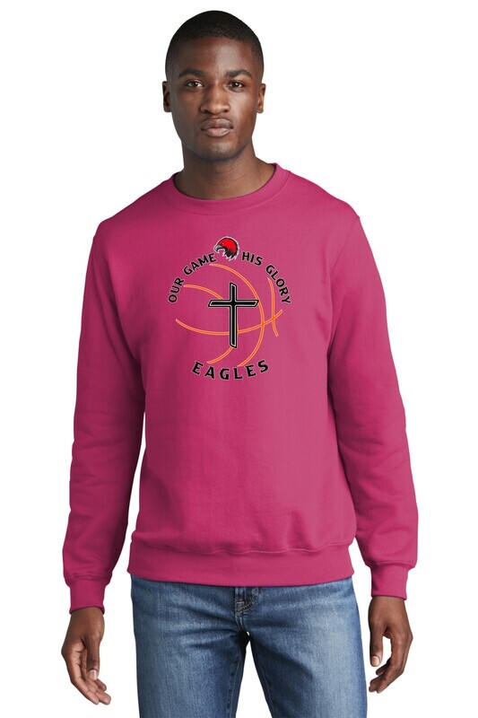 QCCS Eagles Girls Basketball Comfort Colors ® Ring Spun Crewneck Sweatshirt
