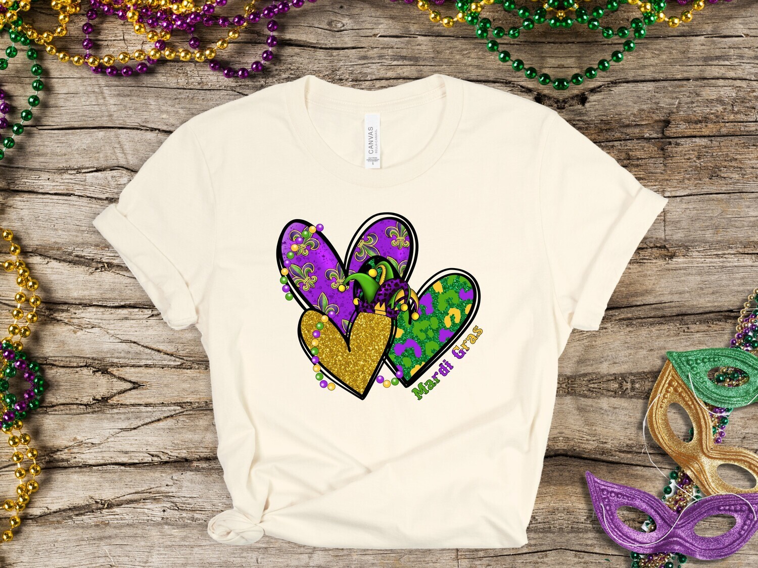 Mardi Gras 2024 DTF Bundle 2 Mardi Gras Hearts