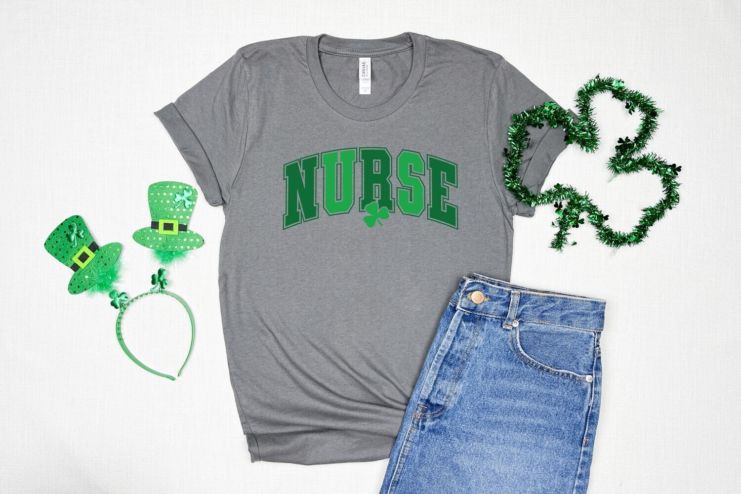 St. Patrick&#39;s Arched Nurse DTF Transfer