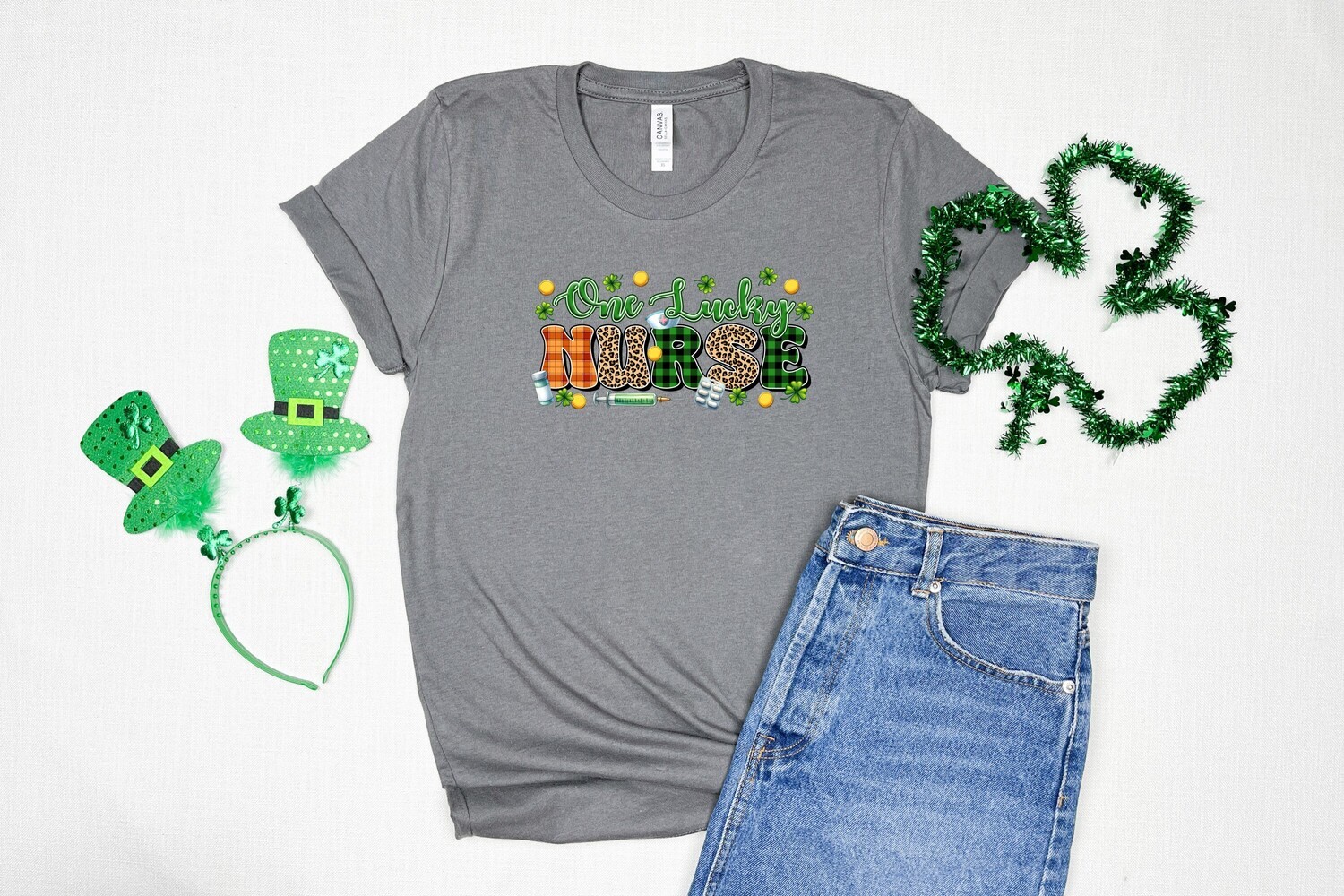 St. Patrick&#39;s Day One Lucky Nurse 1 DTF Transfer