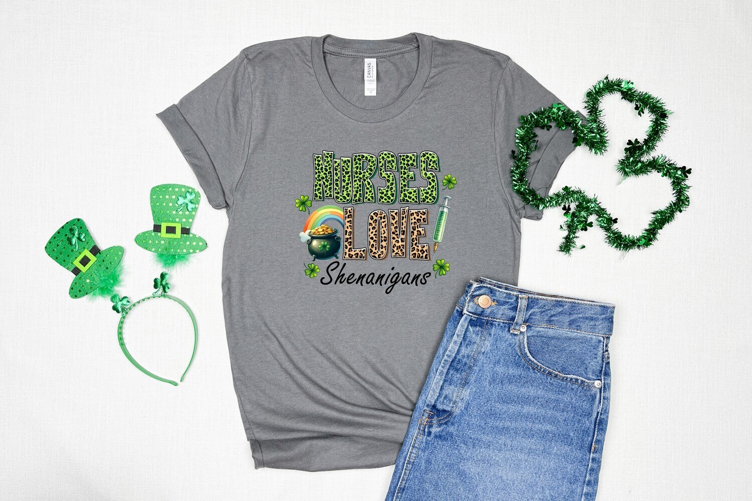 St. Patrick&#39;s Day Nurses Love Shenanigans 2 DTF Transfer