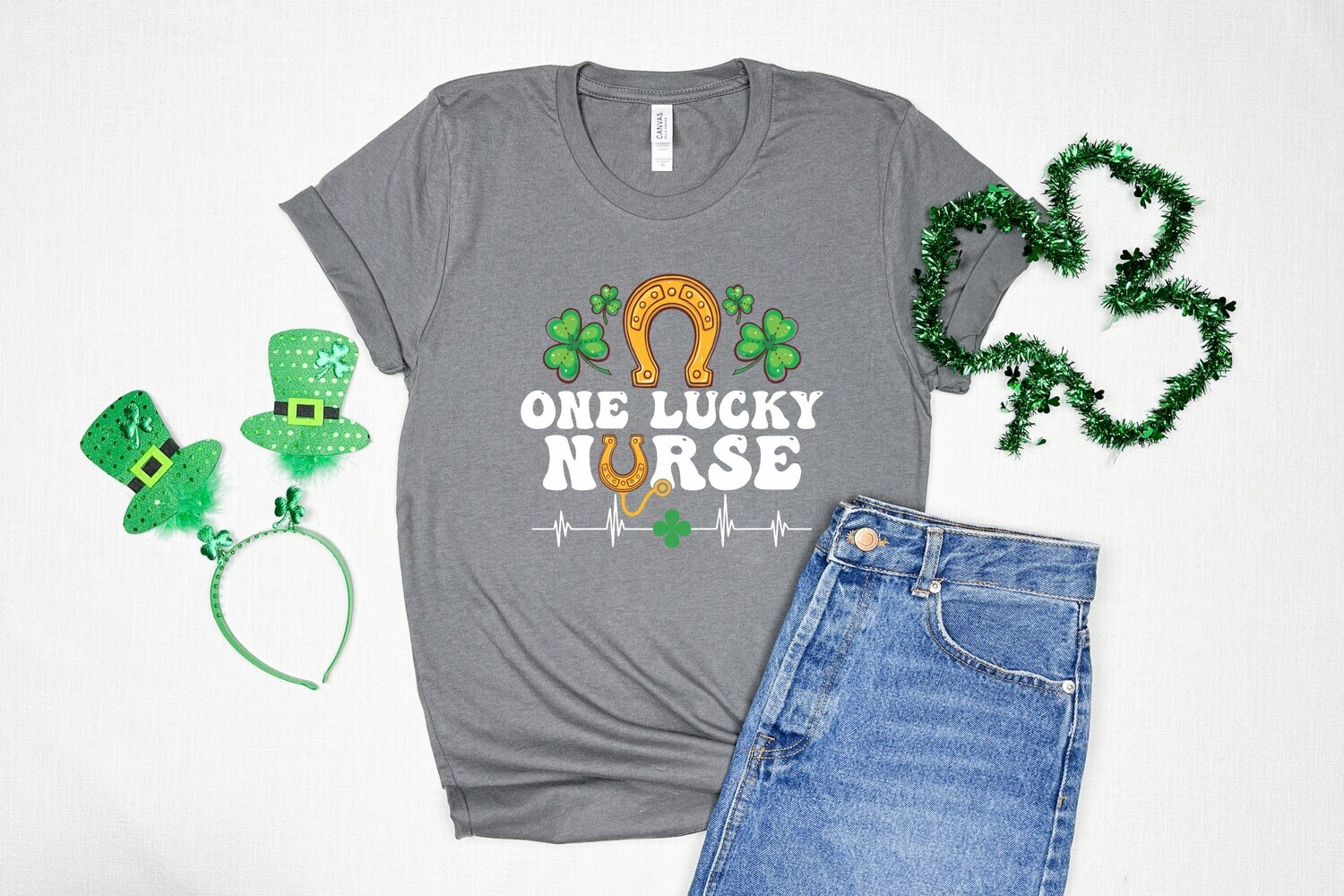 St. Patrick&#39;s Day One Lucky Nurse 3 DTF Transfer