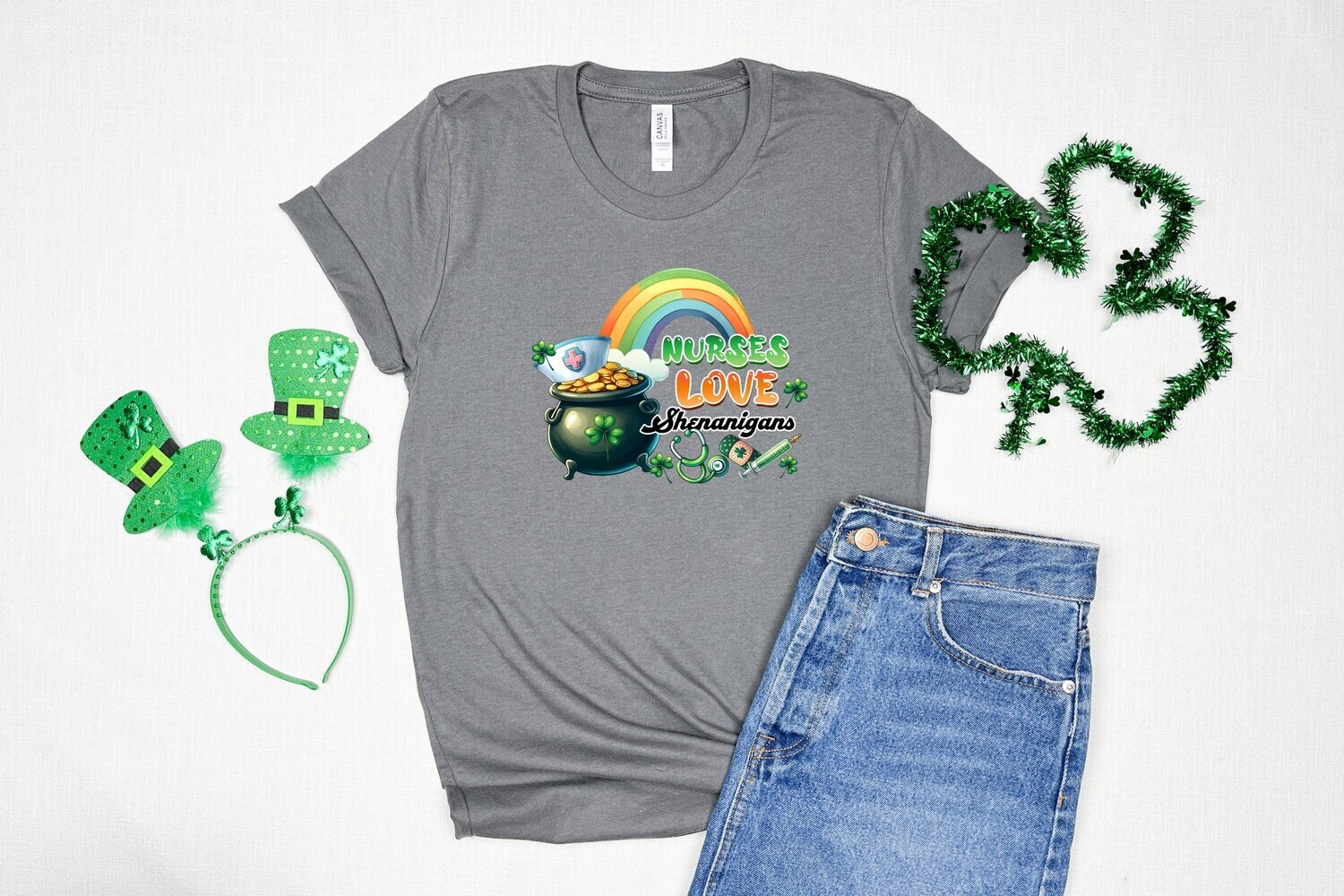 St. Patrick&#39;s Day Nurses Love Shenanigans 2 DTF Transfer