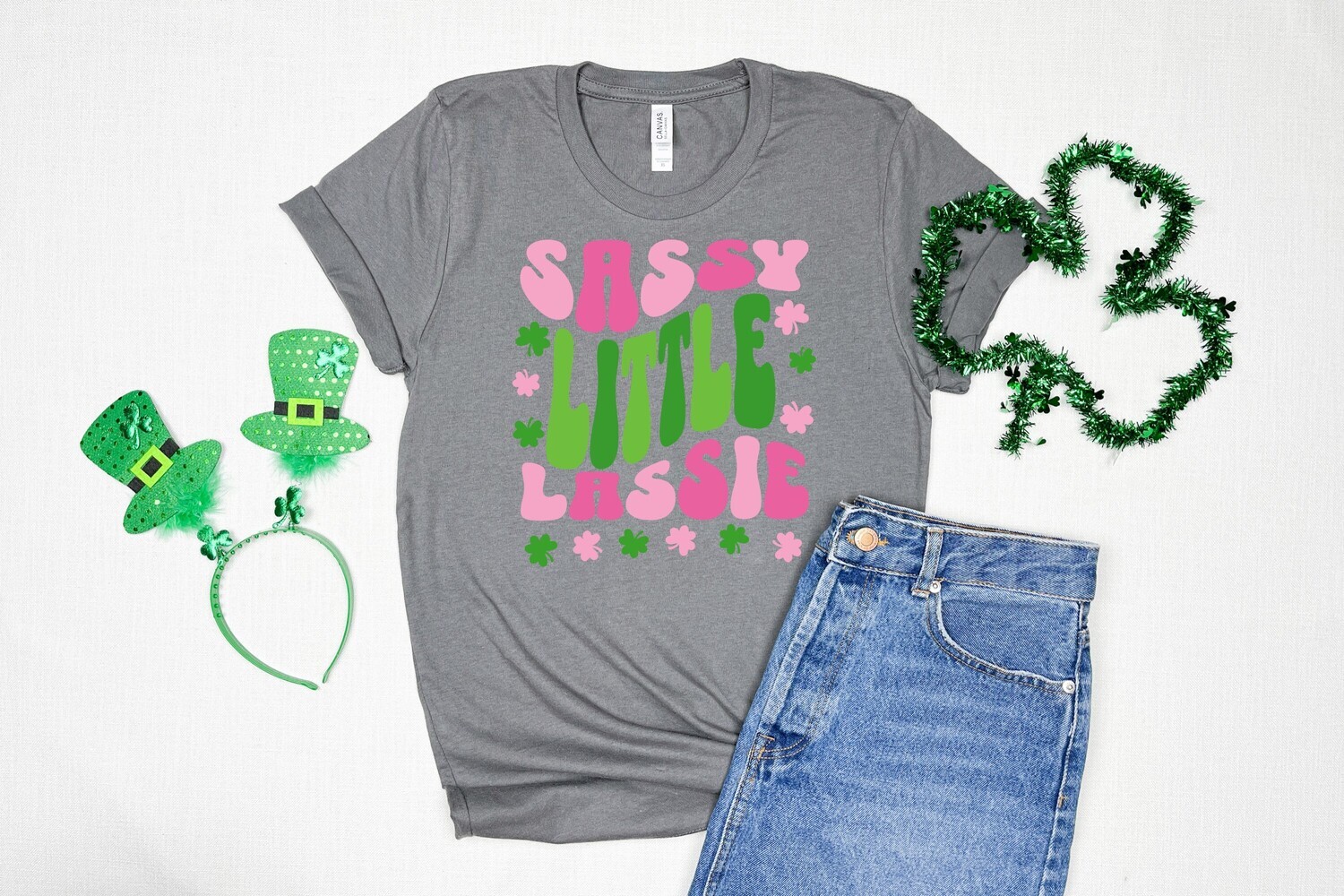 St. Patrick&#39;s Day Sassy Little Lassie DTF Transfer