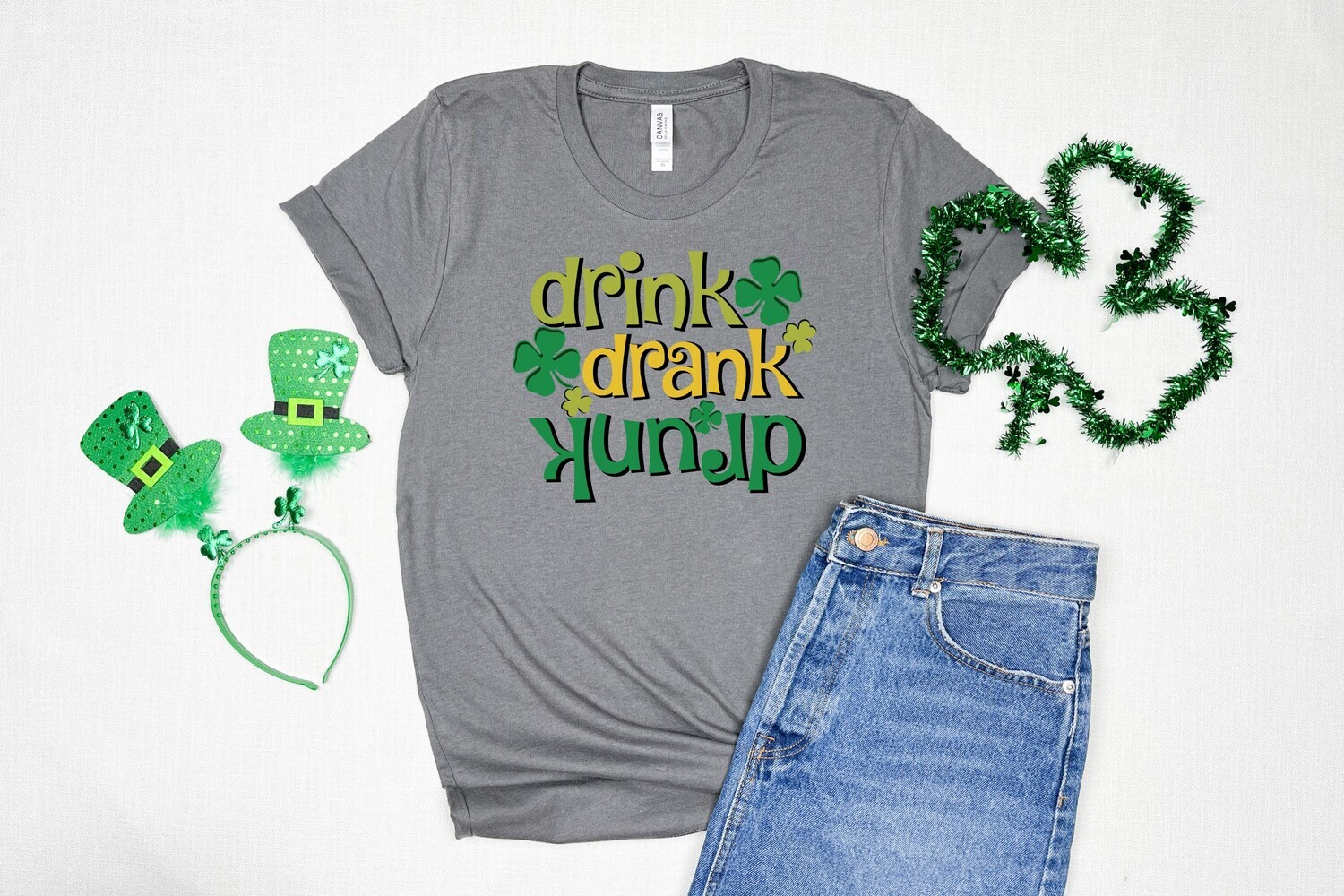 St. Patrick&#39;s Day Drink Drank Drunk DTF Transfer