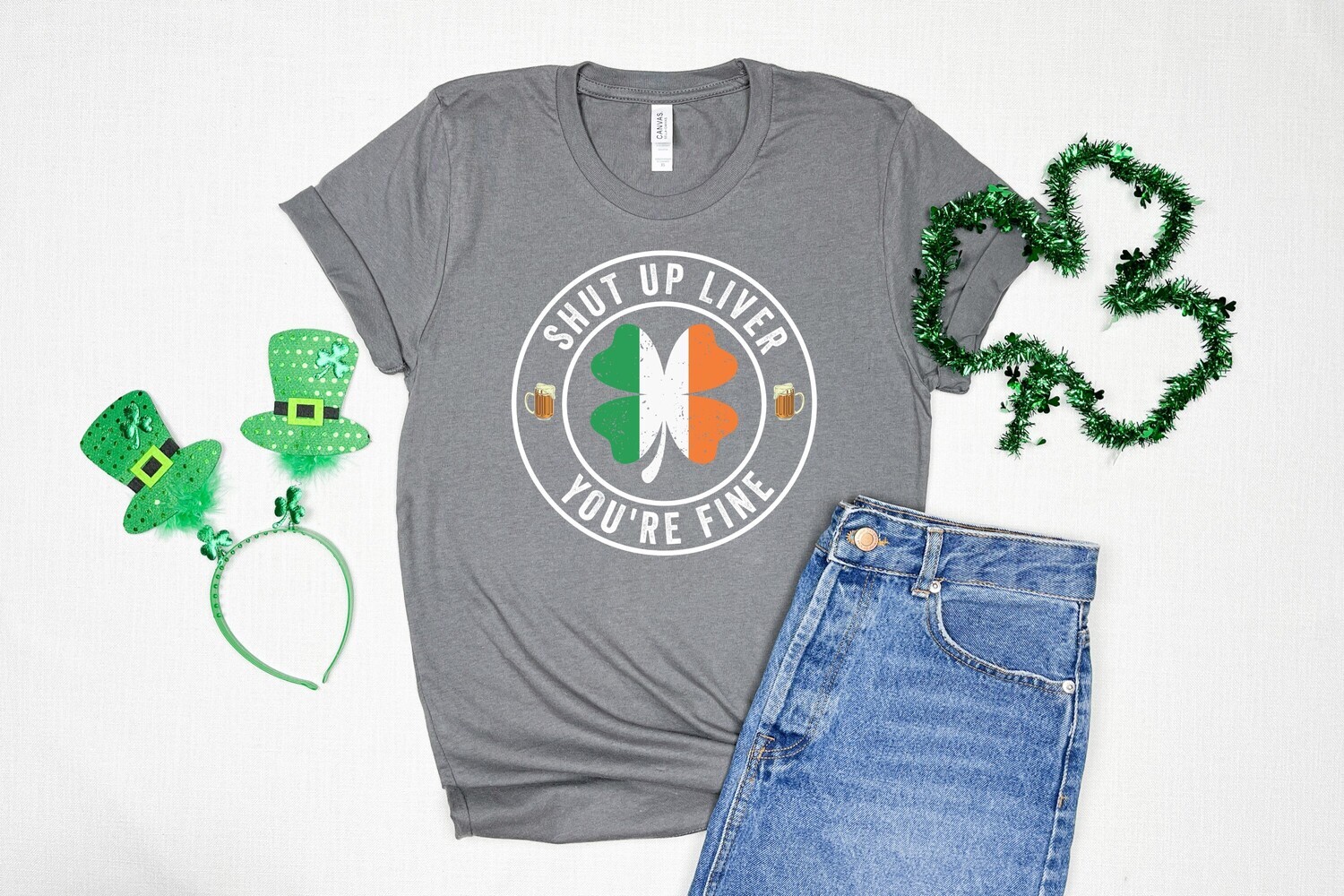 St. Patrick&#39;s Day Shut Up Liver You&#39;re Fine DTF Transfer