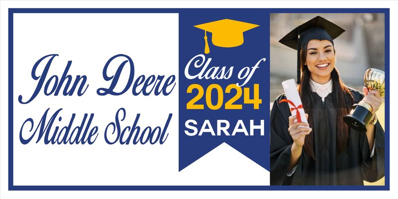 2&#39; x 4&#39; Personalized Class Of 2024 Banner