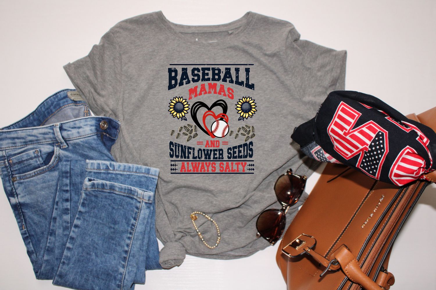 Baseball Mamas and Sunflower Seeds Always Salty DTF Transfer