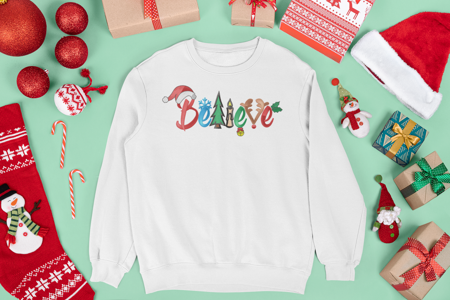 Believe 1 Faux Embroidery DTF Transfer