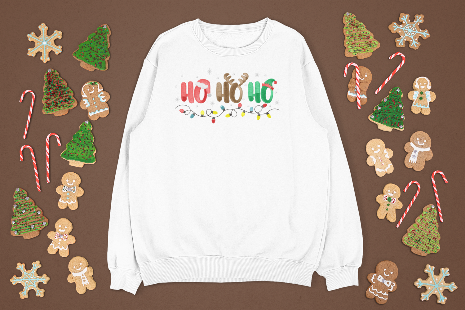 Ho Ho Ho Faux Embroidery DTF Transfer