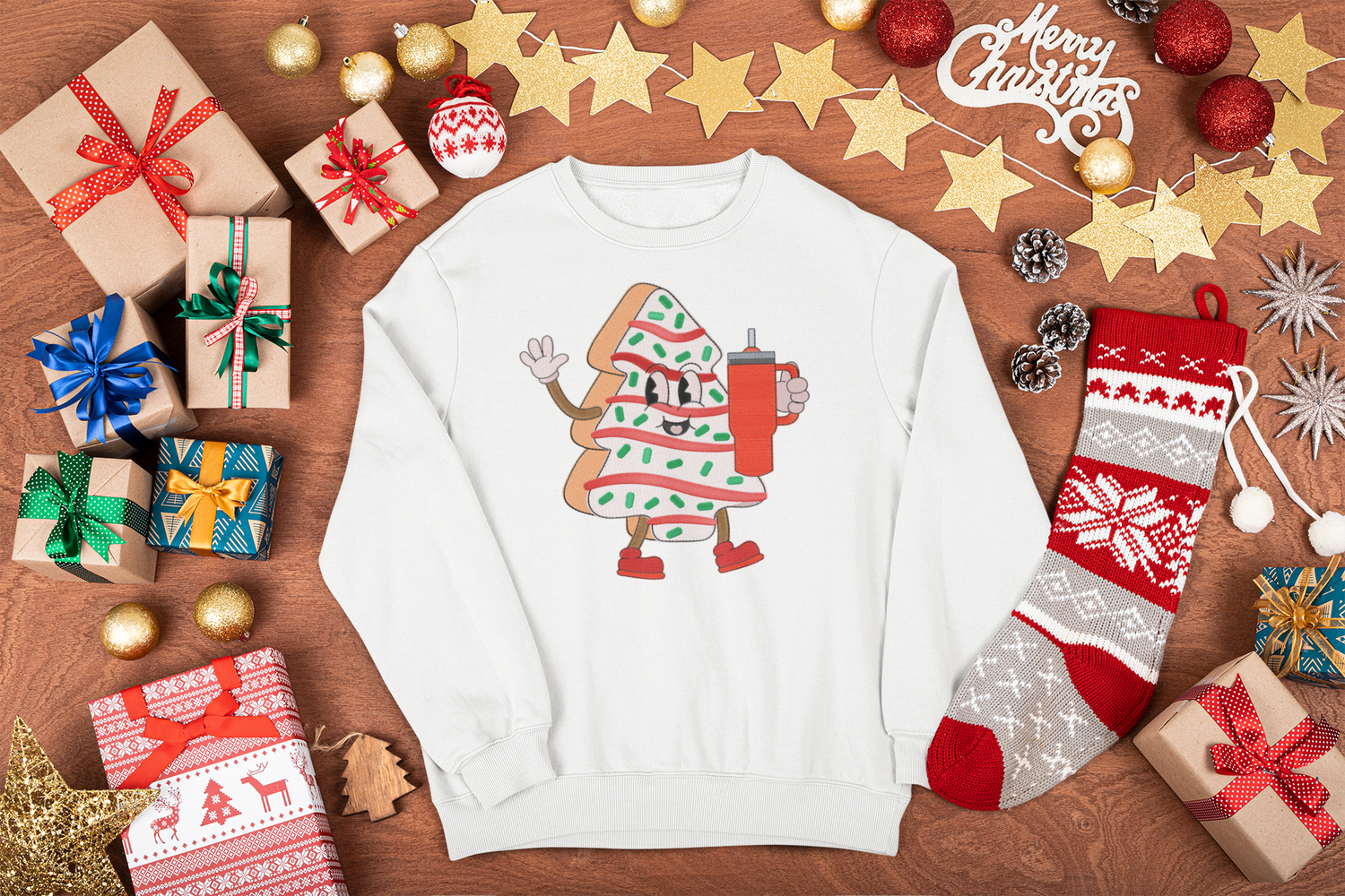 Christmas Faux Embroidery DTF Transfer Bundle 1