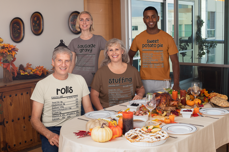 Thanksgiving Nutritional Facts DTF Transfers