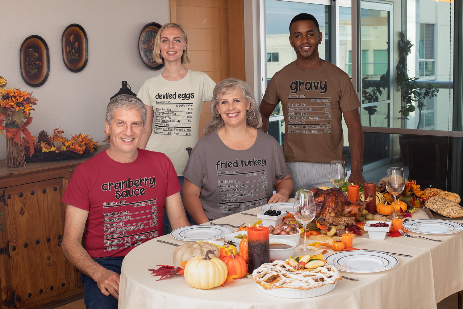 Cranberry Sauce Thanksgiving Nutritional Facts DTF Transfer